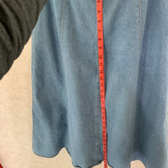 Styles To Go VTG Long Jean Skirt Size 10 Pleated, Pockets - Picture 7 of 12